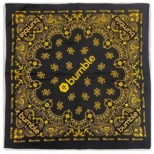 10 pack | Bumble Dating App black paisley bandanas